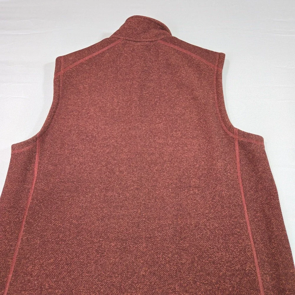 Duluth Trading Co Sweater Fleece Vest Burgundy/Maroon‎ Mens Size Large Tall